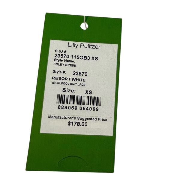 🆕 Lilly Pulitzer Foley Dress Womens Size XS Resort White Knit Lace Beachy NWT - Picture 9 of 16